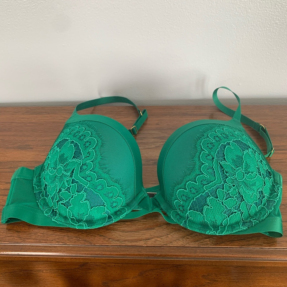 Emerald Green Lace Very Sexy Push-up Bra